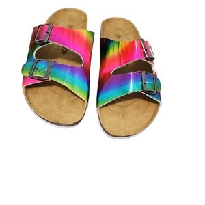 Rainbow ombre sandals Ruizustock sz 39 (USA sz 8)